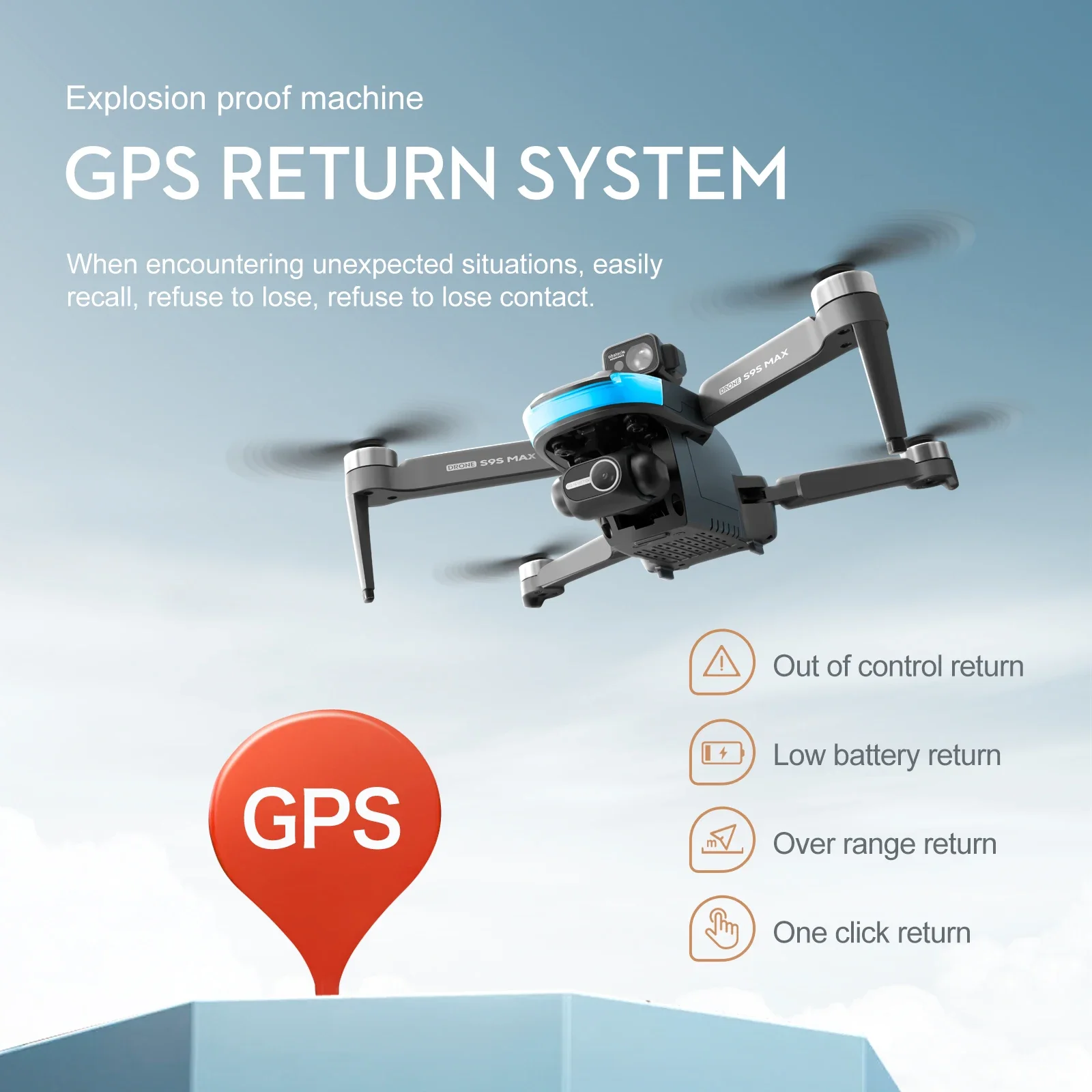 Novo s9s max mini drone 4k 2 e - Drone Camera Hd avaliação e preço